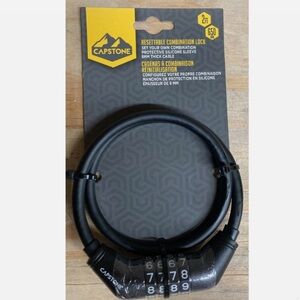 Capstone Black Bicycle Combination Lock